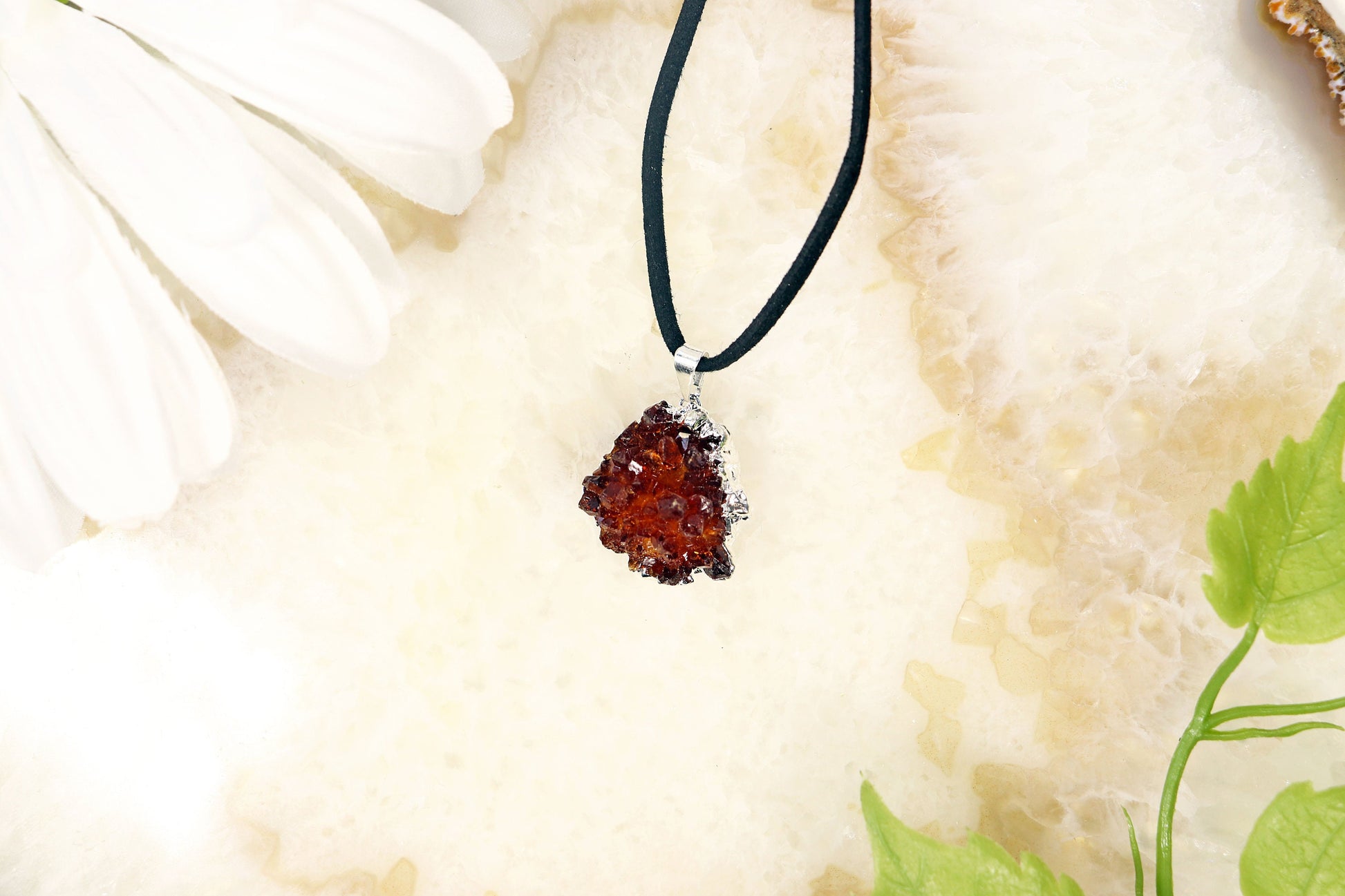 Citrine Pendant | Raw Citrine Necklace | Wear for Comfort & Healing