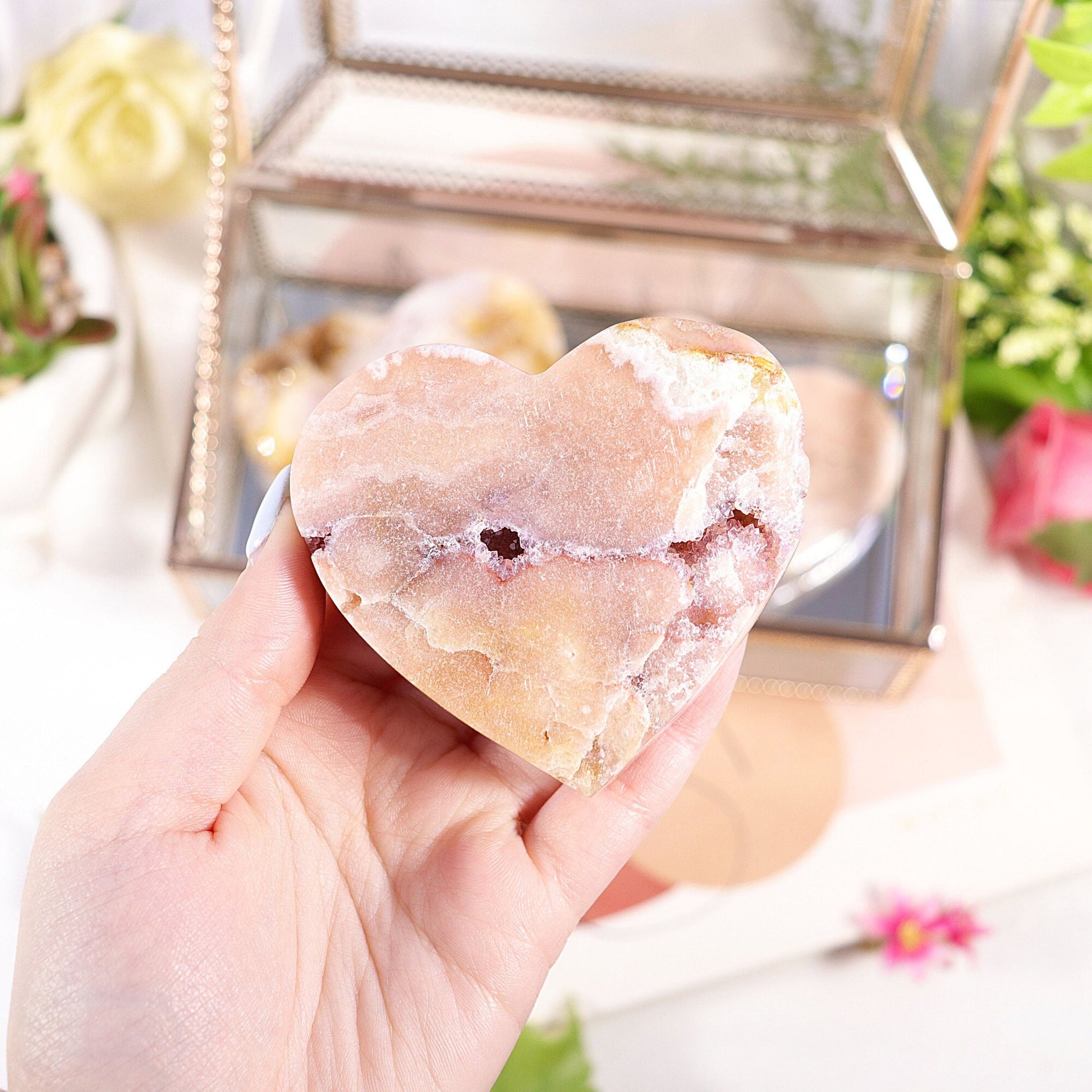 Pink Amethyst Heart | Gemstone Gift for Her