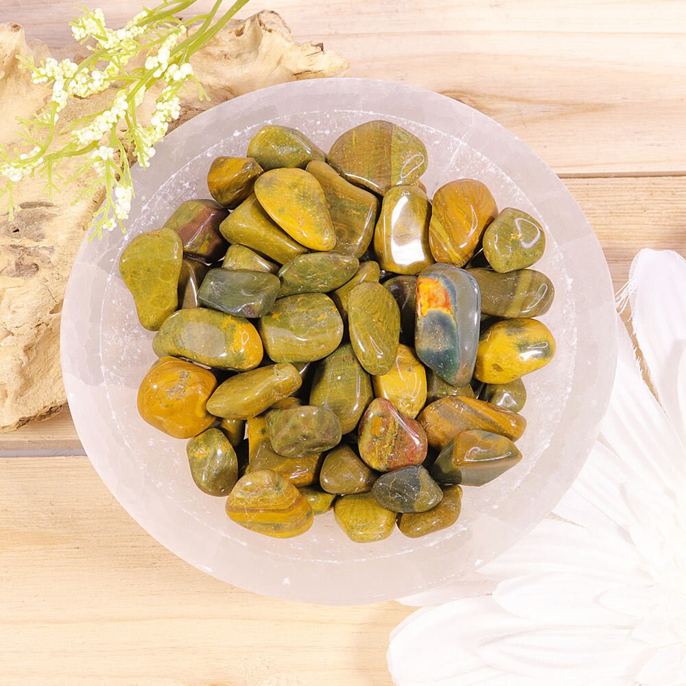 Wholesale Lot of Ocean Jasper Tumble Stones, Natural Polished Gemstone, Jewelry, DIY, Ethically Sourced