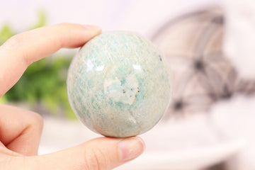 Shimmery Amazonite Spheres, Natural Gemstone, Pick your Stone