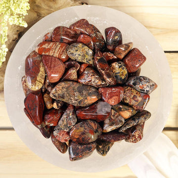 Wholesale Lot of Brecciated Jasper Tumbled Stones, Natural Polished Gemstone, Jewelry, DIY, Ethically Sourced