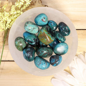 Chrysocolla Tumble Stones, Natural Polished Gemstone, Jewelry, DIY, Ethically Sourced