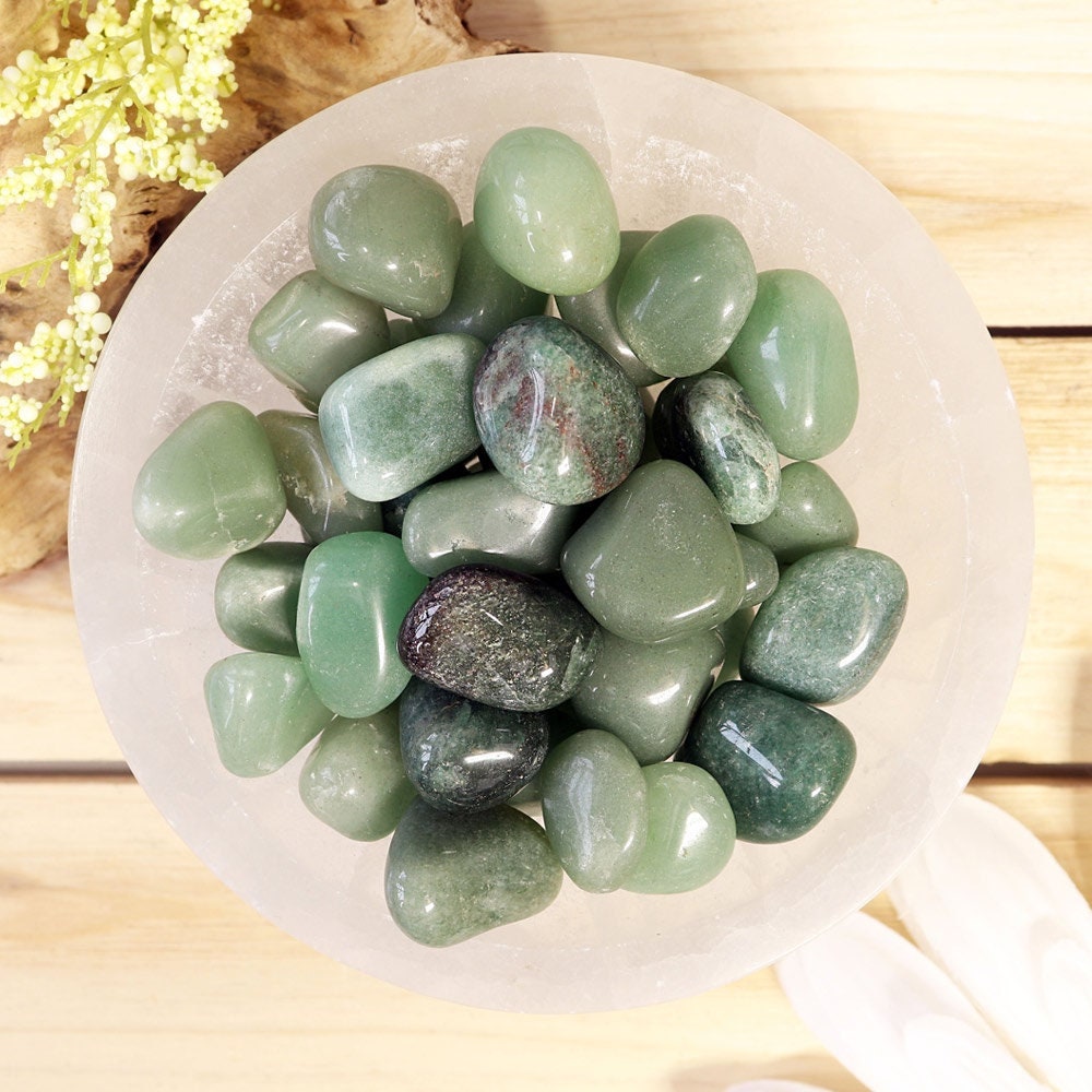 Wholesale Lot of Green Quartz Tumble Stones, Natural Polished Gemstone, Jewelry, DIY, Ethically Sourced