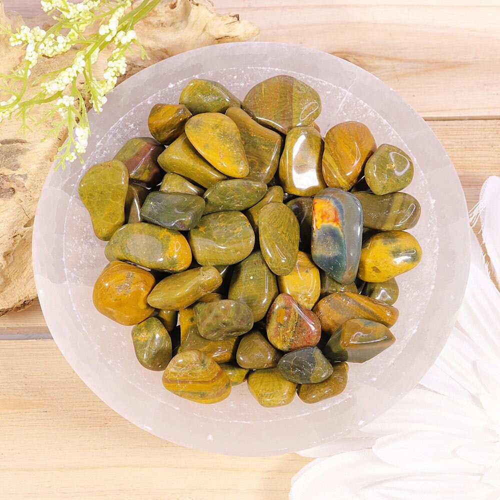 Wholesale Lot of Ocean Jasper Tumble Stones, Natural Polished Gemstone, Jewelry, DIY, Ethically Sourced