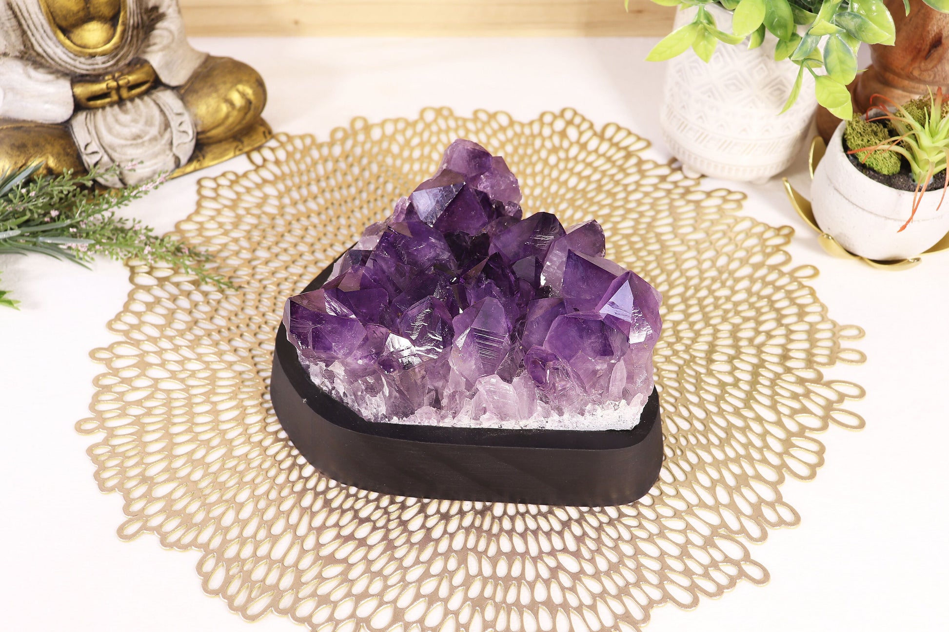 Natural Amethyst Cluster, A Grade Deep Purple Large Amethyst Decorator, Perfect for Housewarming Gift