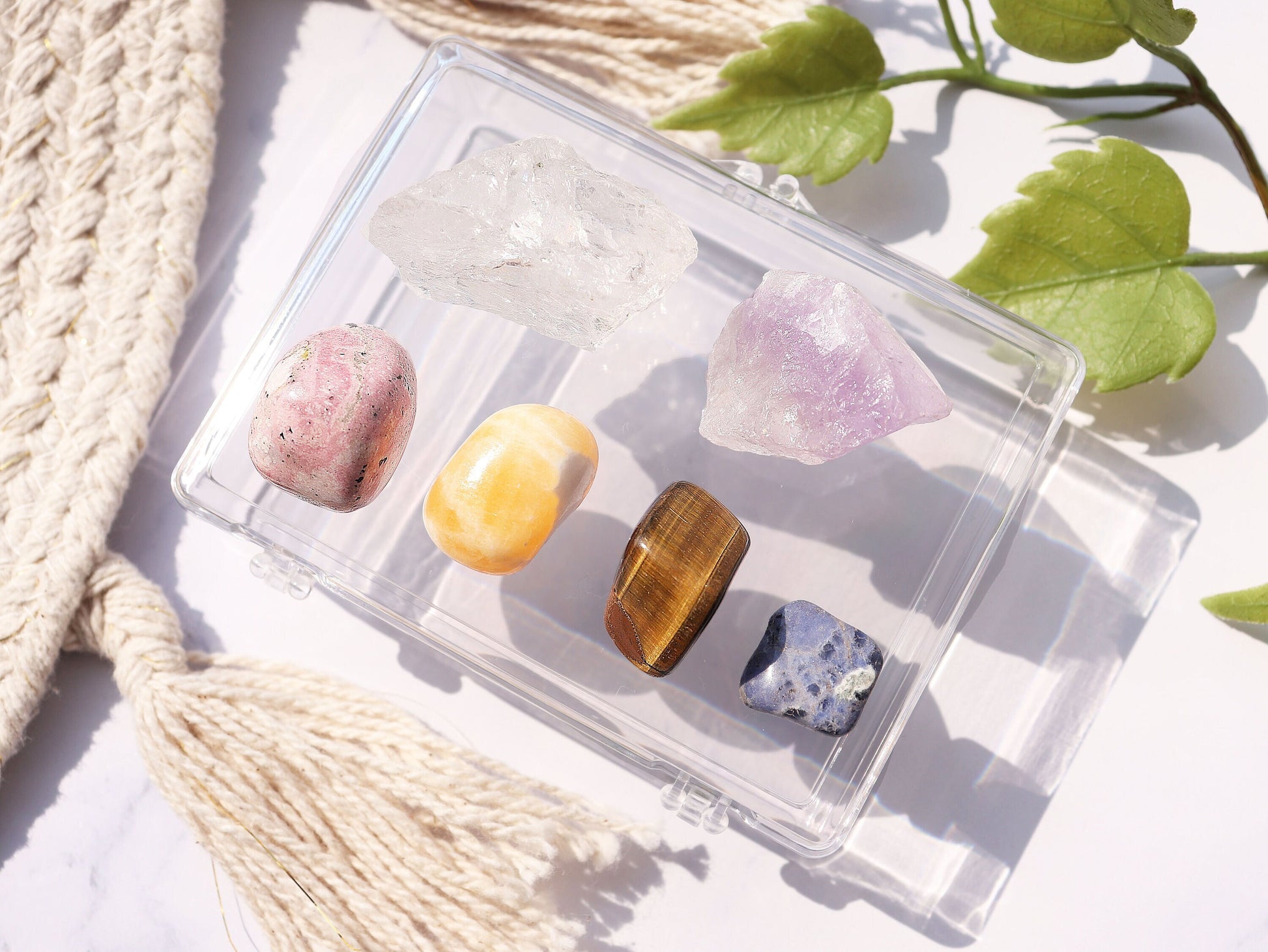 Pocket Meditating Crystals Kit, Gemstones for Creativity, Strength, Serenity, Beginner Crystal Kits
