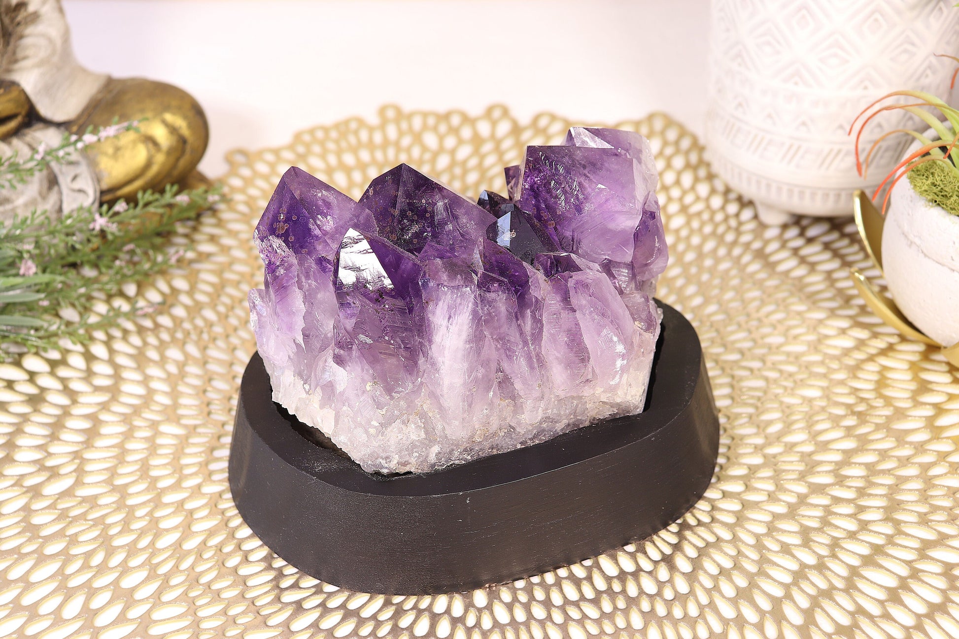 Natural Amethyst Cluster, A Grade Deep Purple Large Amethyst Decorator, Perfect for Housewarming Gift
