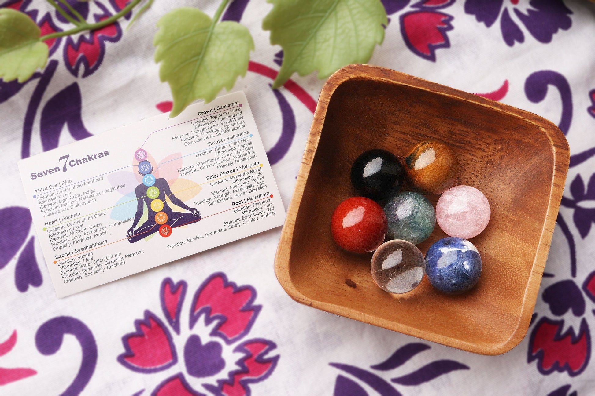 Chakra Mini Sphere Set | Chakra Balancing Kit | 7 Chakra Spheres Set