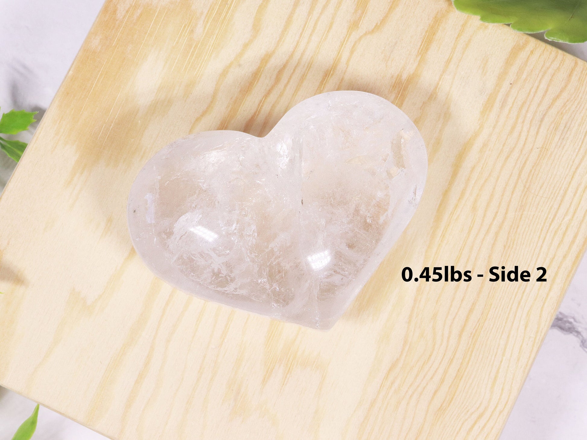 Clear Quartz Crystal Heart, Natural Polished Gemstone, Ethically Sourced