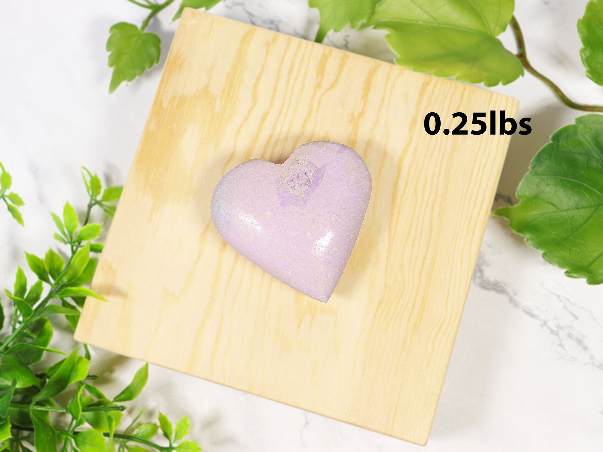 Natural Purple Phosphosiderite, Polished Crystal Heart, Ethically Sourced