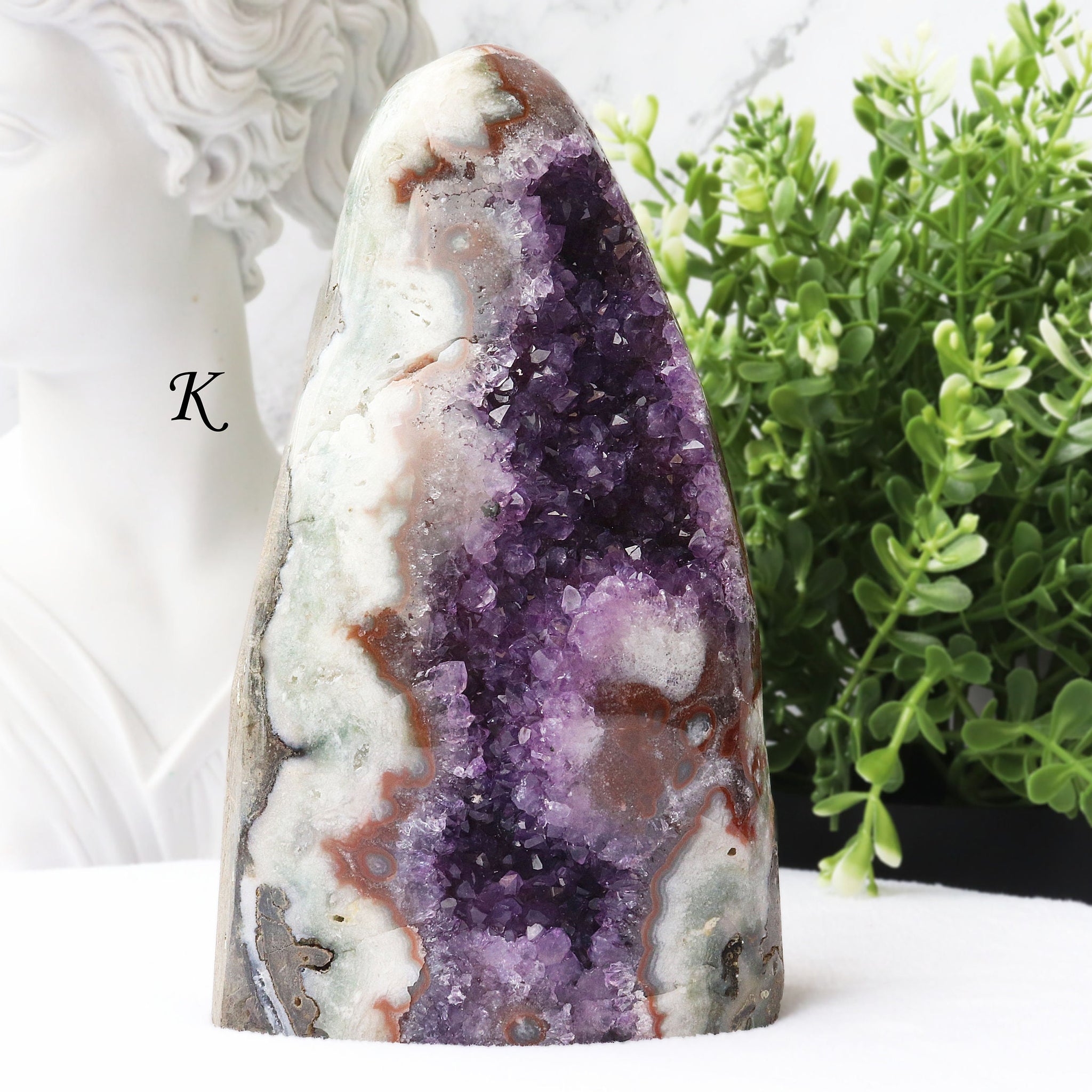 Raw Amethyst Cluster Polished, Dark Purple Natural Amethyst Cluster Geode Cut Base, Crown Chakra, Ethically Sourced - PICK YOUR OWN