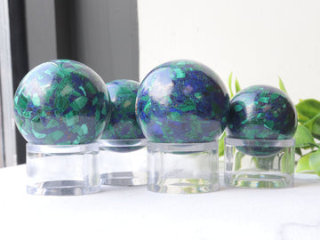 Malachite and Azurite Spheres, Ethically Sourced Crystals, Healing and Intuition - PICK YOUR OWN