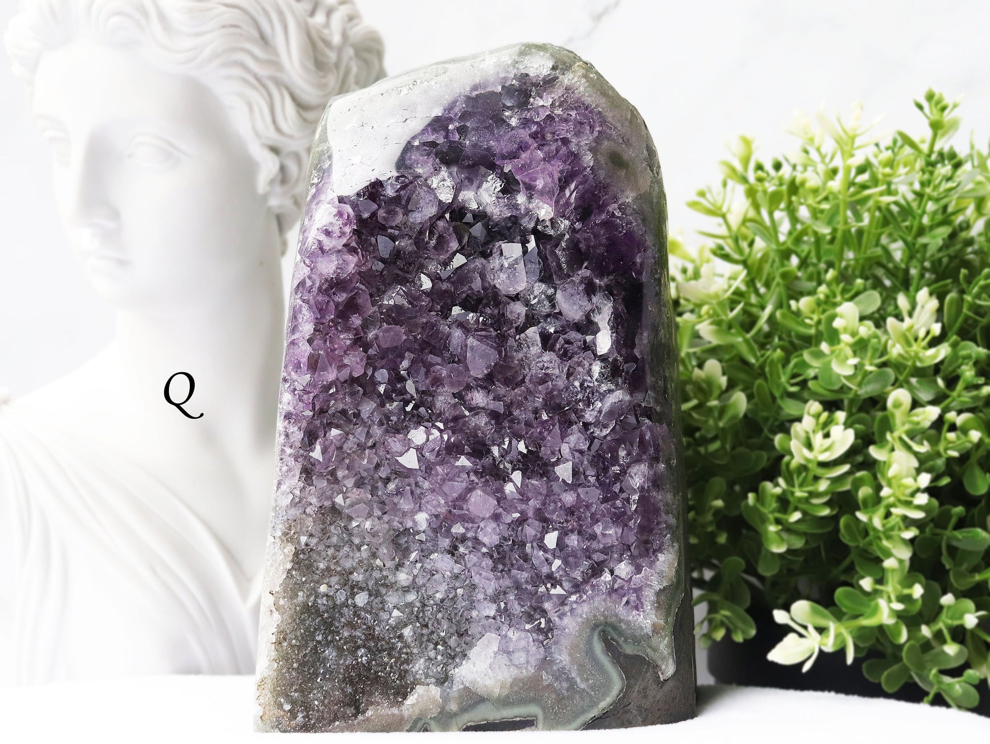 Extra Large Raw Amethyst Cluster Polished, Dark Purple Natural Amethyst Cluster Geode Cut Base, Ethically Sourced, - PICK YOUR OWN