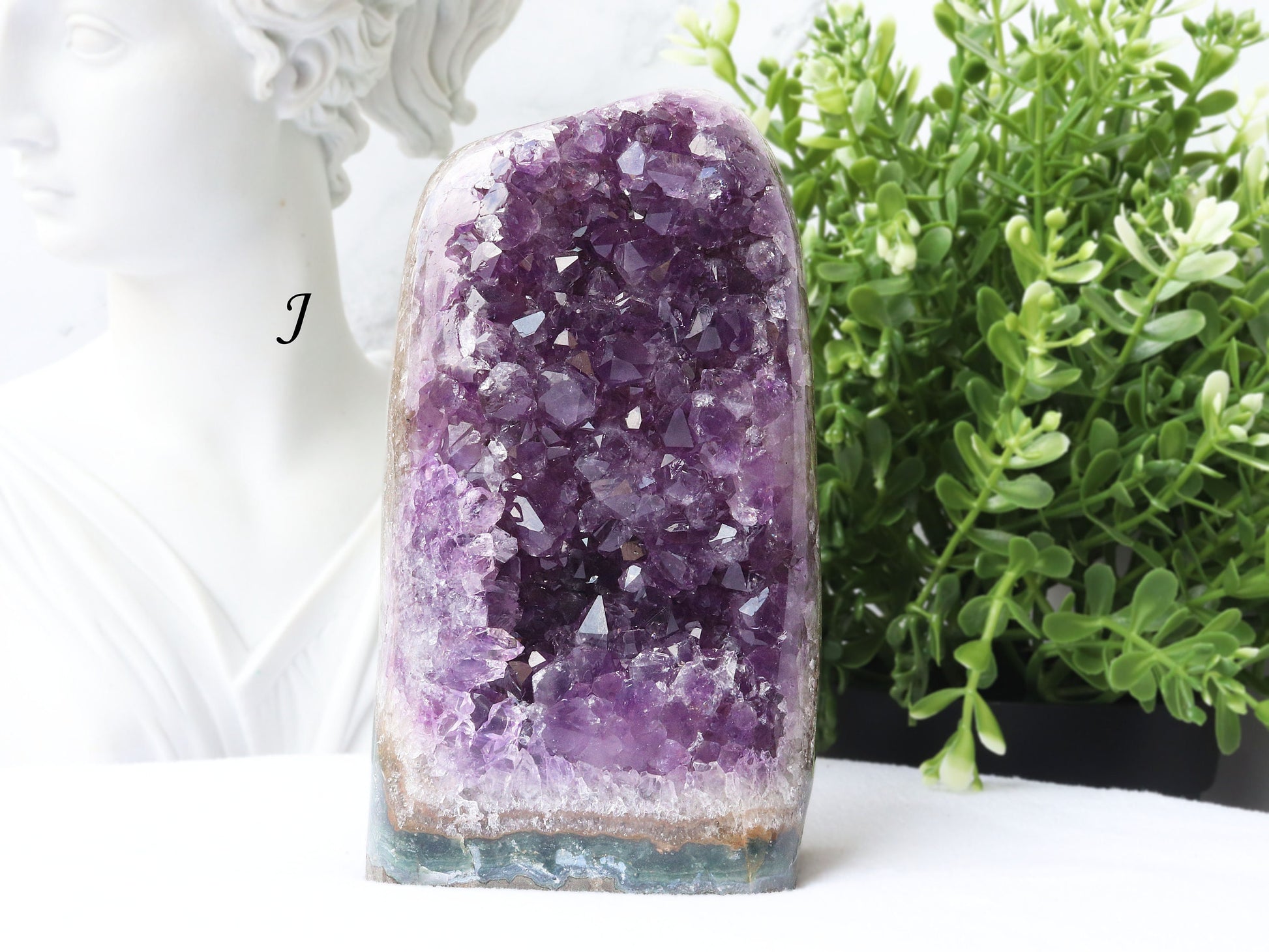 Raw Amethyst Cluster Polished, Dark Purple Natural Amethyst Cluster Geode Cut Base, Crown Chakra, Ethically Sourced - PICK YOUR OWN