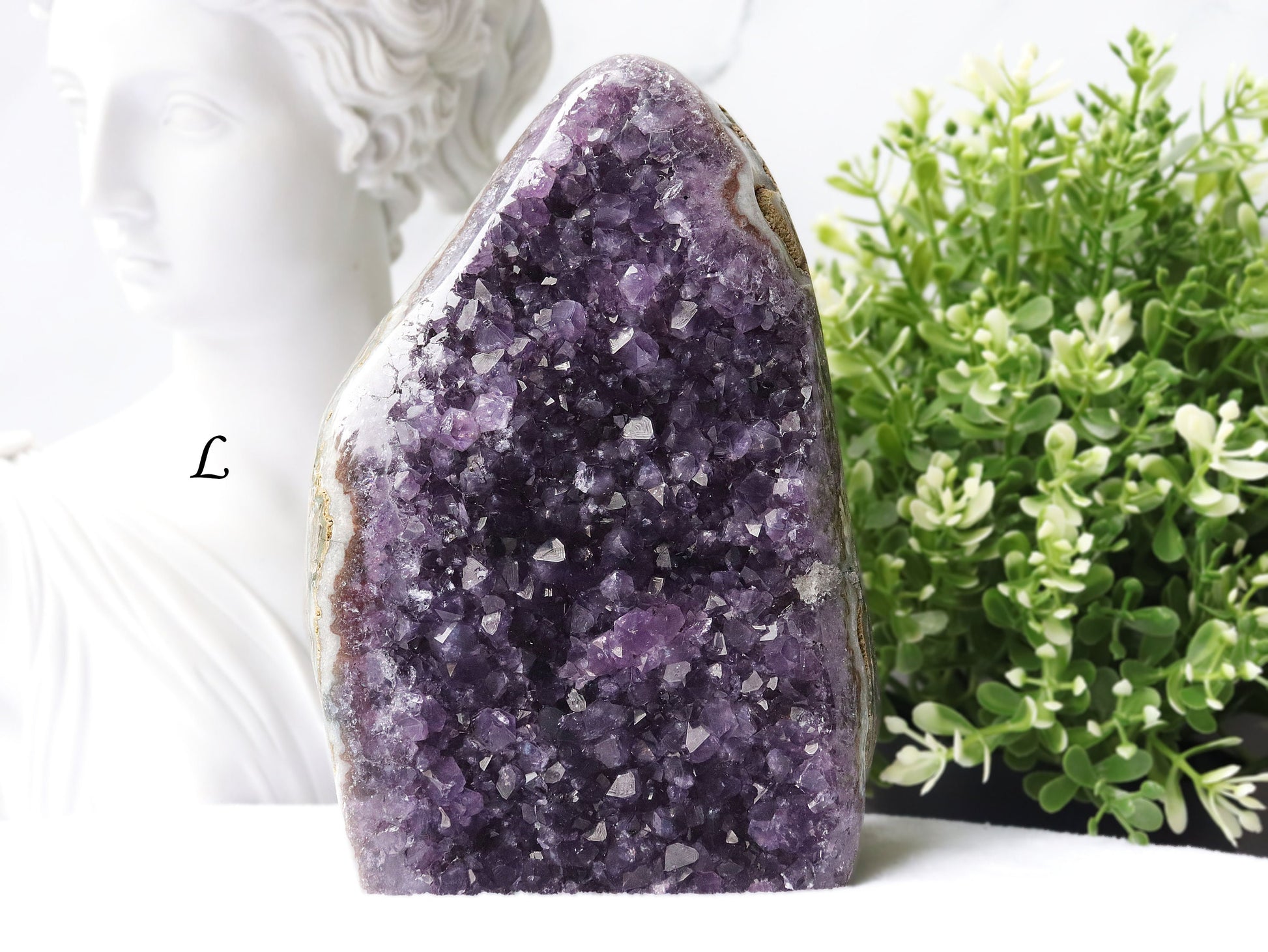 Extra Large Raw Amethyst Cluster Polished, Dark Purple Natural Amethyst Cluster Geode Cut Base, Ethically Sourced, - PICK YOUR OWN